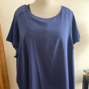 LANE BRYANT Sheer Blue Blouse size 26 Plus